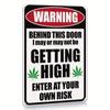1 Pc Metal Plaque Sign Warning Behind This Door I May or May Not Be Naked Enter At Your Own Risk Sign Vintage Wall Decor