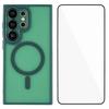 WANLONFENG QB Series For Samsung Galaxy S25 Ultra Magnetic Case PC TPU Phone Cover with Screen Film