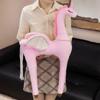 5070Cm Elegant Tsundere Princes Unicorn Plush Toy Stuffed Artificial Pearl Necklace Flying Wings Horse Plushie For Girl Gift