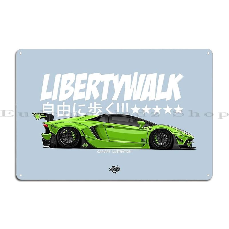 Liberty walk Металлическая табличка Постер Клубный дизайнер CreateClassic Жестяная табличка