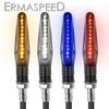 4PCS Motorcycle Indicators Flowing Turn Signal Brake Lights & Daytime Running Lights 12V for Motorbike Scooter Off Road