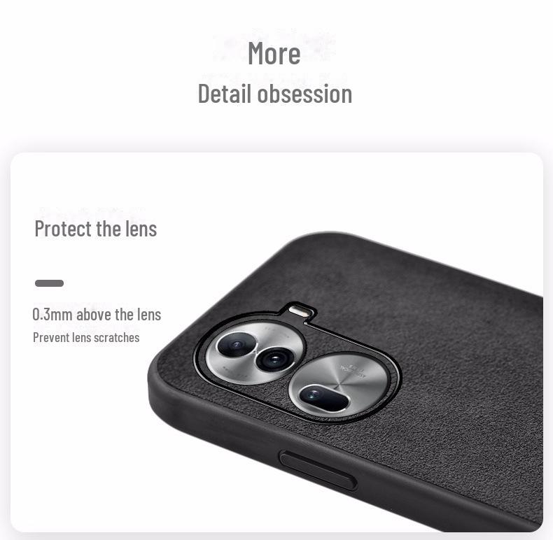 Ультратонкий замшевый чехол для OPPO Reno9/9Pro+ с полным покрытием