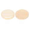 Ring Tray Round 6 Slots Solid Wood Scratch Proof Multi Purpose Ring Earring Jewelry Organizer White