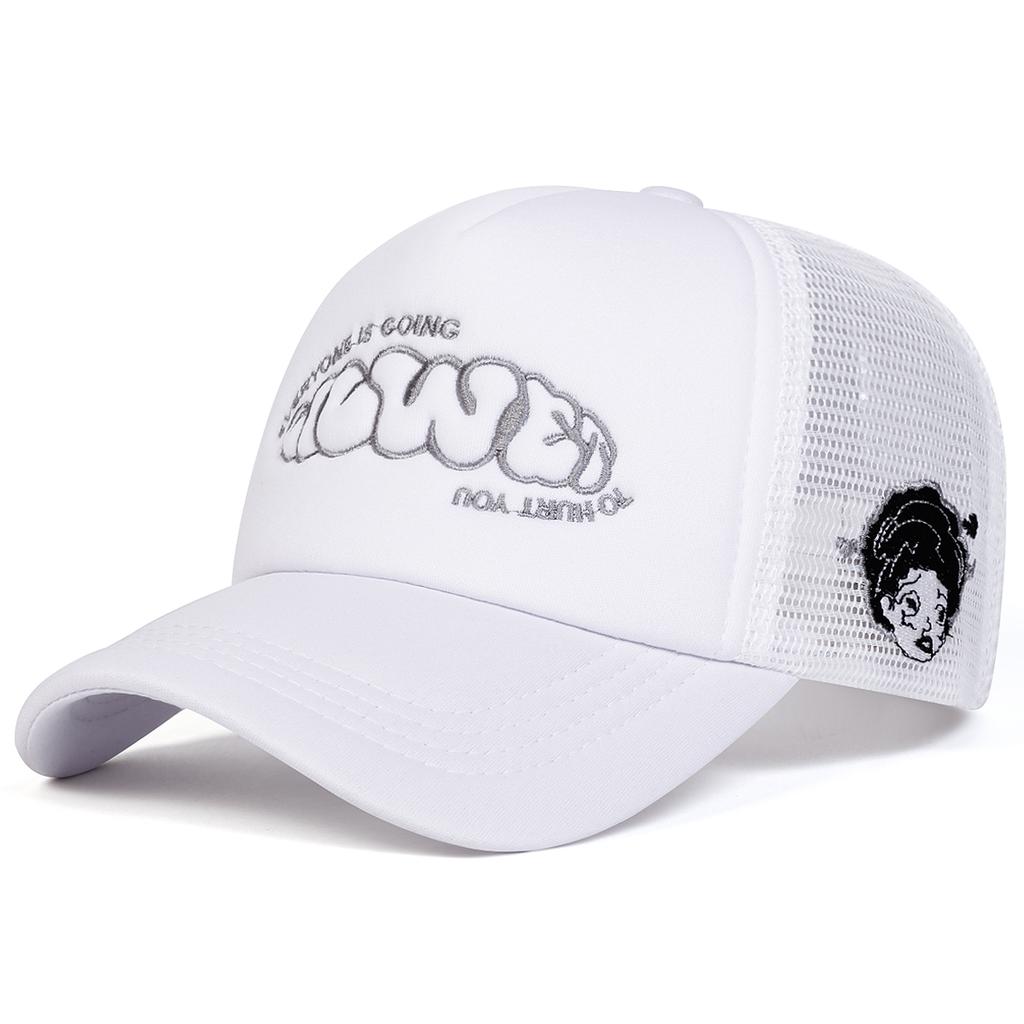 Мужская бейсболка с вышивкой букв сбоку, сетчатая шляпа, уличная регулируемая солнцезащитная шляпа для отдыха, весна-осень, для путешествий, туризма, пляжного отдыха