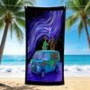 1Pc Mystery Machine Adventure Beach Towel Quick Dry Multiuse For Beach Pool Gym Yoga Home Travel Christmas Halloween Xmas Gift L1563