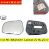 Автомобильное зеркало заднего вида со стороны водителя/пассажира, выпуклое, с подогревом, стекло для MITSUBISHI LANCER 2015 2016 2017, левое/правое