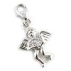 [L1677] - White 'Cupid' Silver Charm Pendant