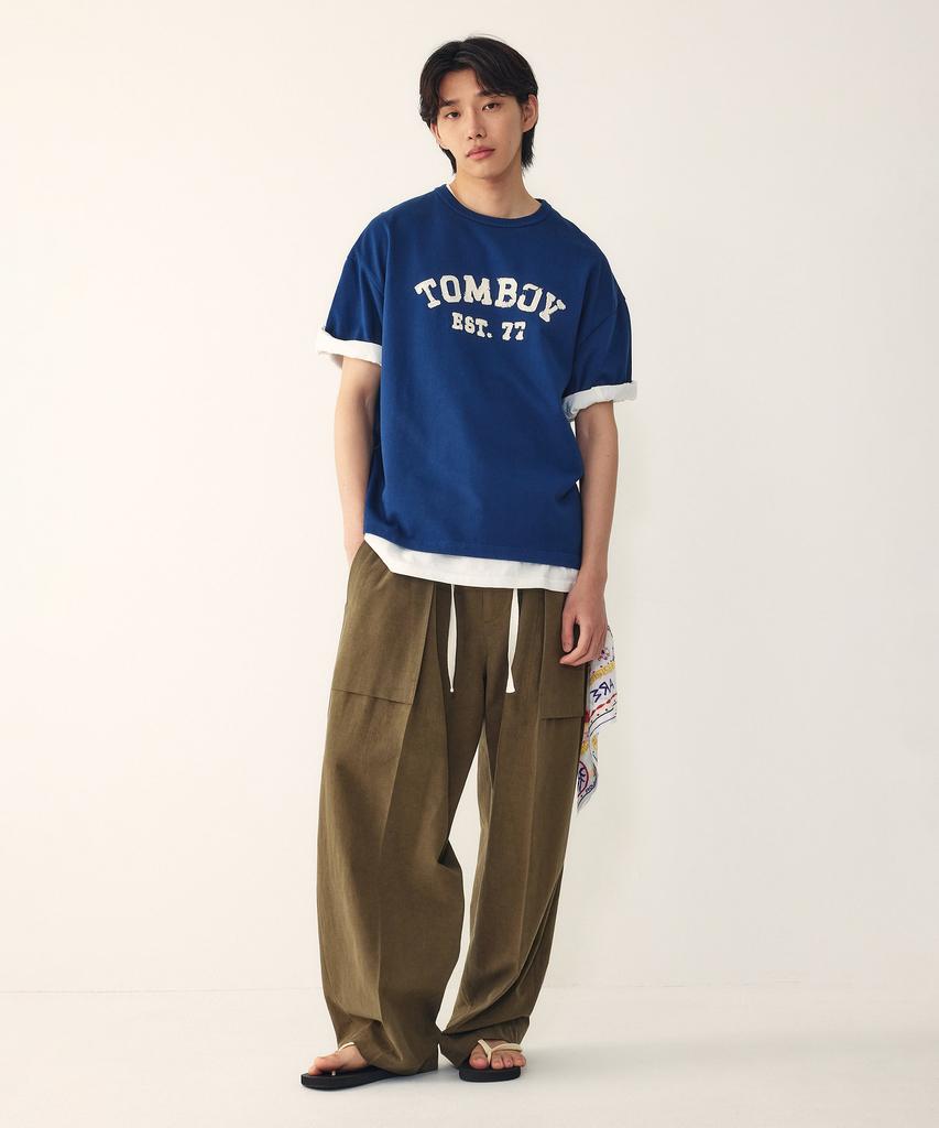 STUDIO TOMBOY [Men] Tomboy Embroidered Short Sleeve T-Shirt_Navy 9156222316