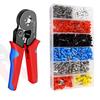 KASELIN Crimping Pliers Set, Carbon Steel Ferrule Crimping Tool, 0.25-10mm? Insulated Closure Terminals with Ferrules, Adjustable End Sleeves, 1200 PC