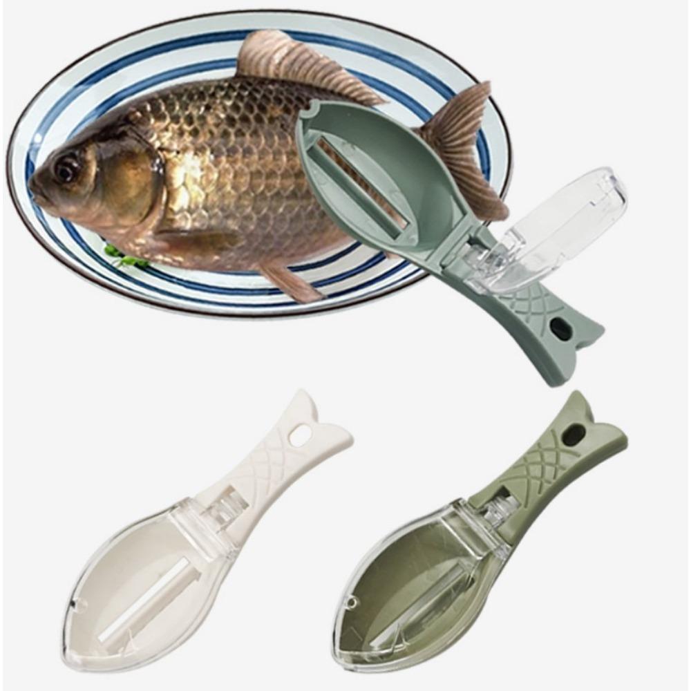 JOYBLISS Терки для рыбной чешуи Скребок Инструмент для чистки рыбы Устройство для соскабливания чешуи с крышкой Дом Кухня Приготовление пищи Инструмент для рыбы Кухонные инструменты