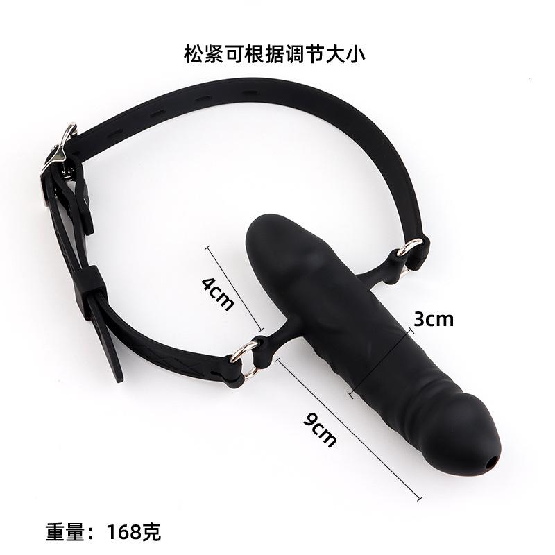 Silicone Ball Open Mouth Gag Penis Gag Bondage Restraints Adult Game Oral Fixation Stuffed Slave Sex Toy for Couple