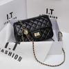 Hva uen soft leather bag women's new summer fashion diamond chain shoulder messenger bag