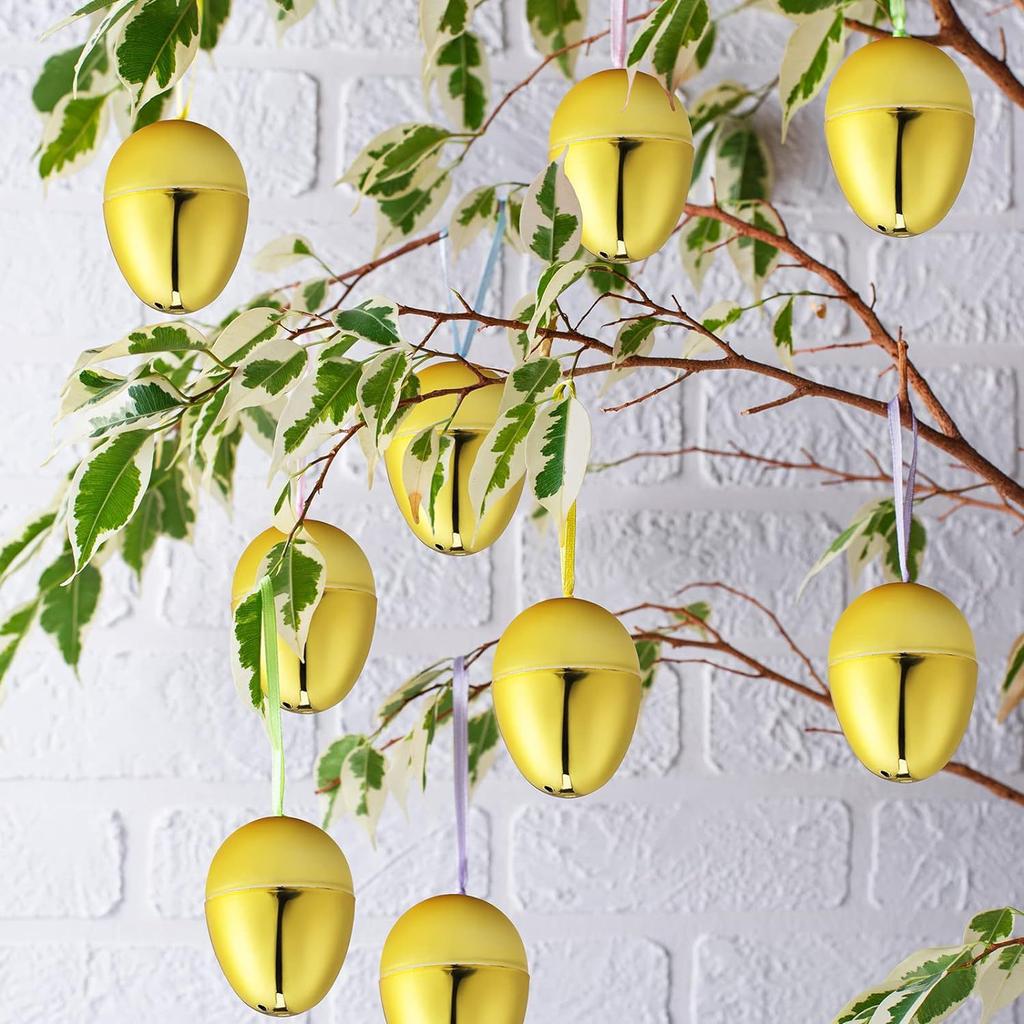 Пасхальные яйца Яйцо Наполняемый Пластик Пустая скорлупа Пасхальный Золотой Гача Сделай сам Имитация яичной скорлупы Пасхальные Игрушки-сюрпризы Вечеринка