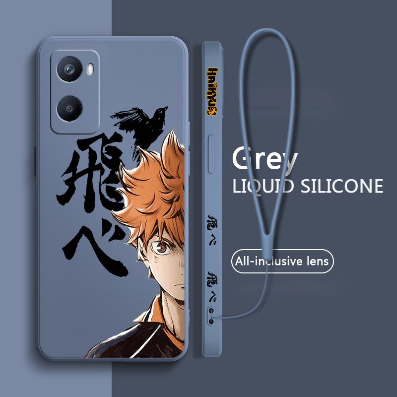Haikyuu Animation For OPPO F21 A54S A53S A52 A33 A31 A16S A11S A9 A5 A1K A12 AX7 A5 Liquid Left Rope Phone Case