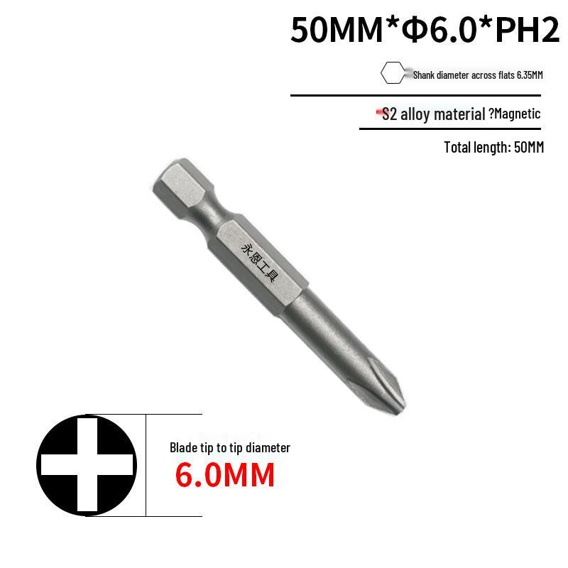 Закаленная сталь S2 Магнитное сверло-бита Phillips 1/4" для дрели