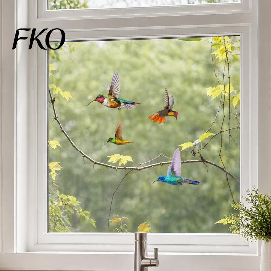 Window Bird Guard Hummingbird Clings, Protection Decals, Removable PVC Anti-Collision Static Stickers Strike Deterrent for Glass Doors And Windows,