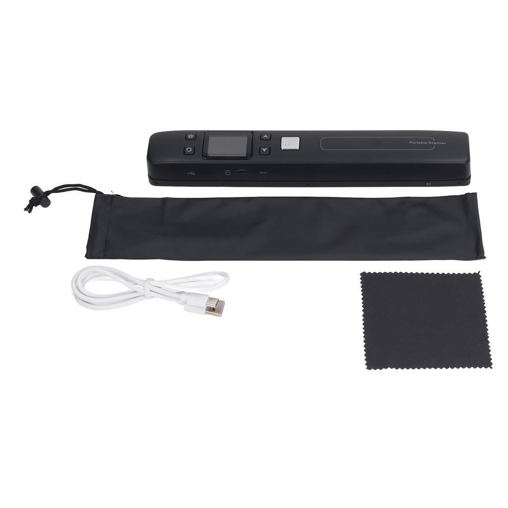 Portable Scanner Handheld HD Color Black Compact Mobile Document Scanner for Home Office