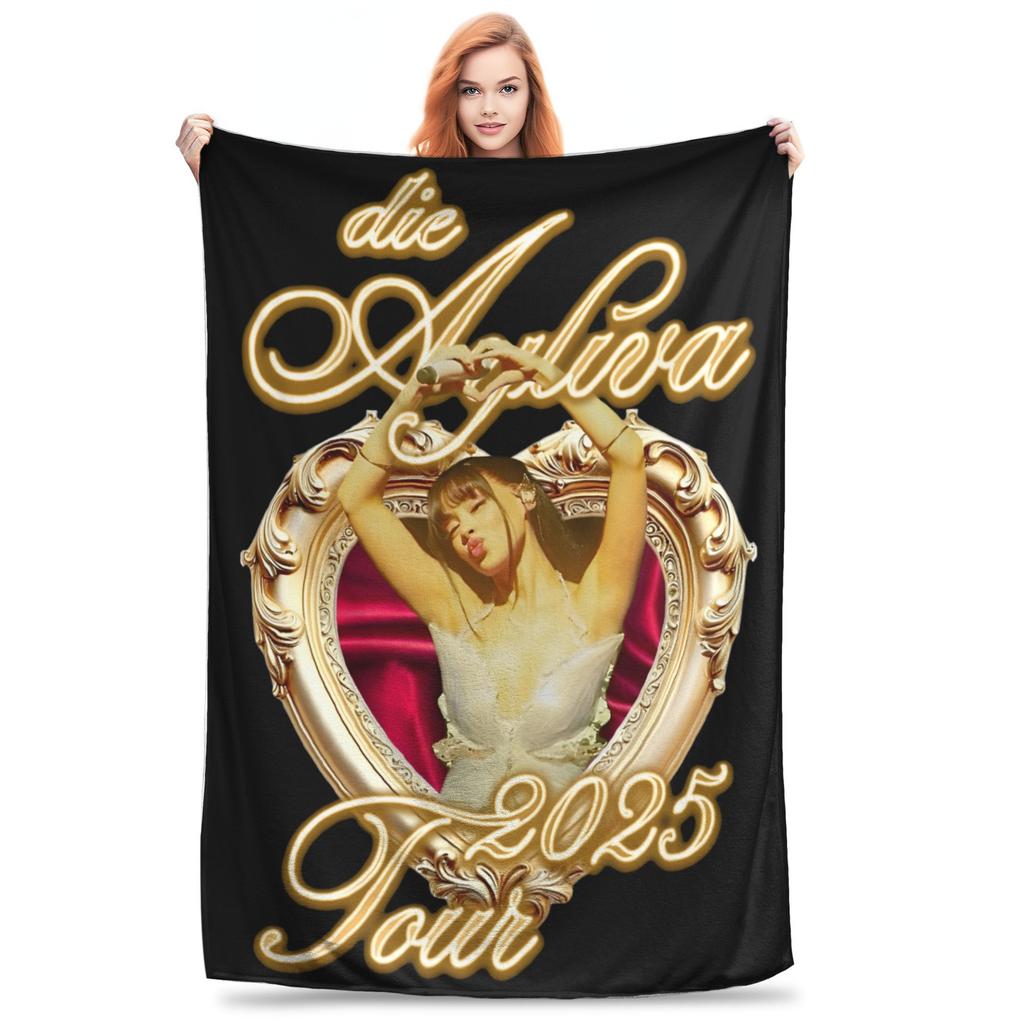 Ayliva Pop Singer Music Blanket Flannel Novelty Breathable Throw Blankets for Home Restaurant Summer,