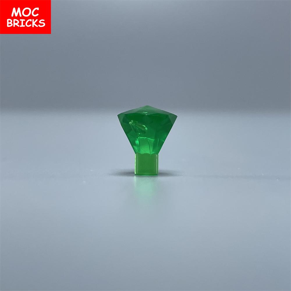 100 шт./лот Кубики MOC Камень 1x1 Камень 24 грани Сокровище Алмаз Камень 28556 30153 Строительные блоки DIY Игрушки Для Детских Подарков