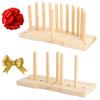 Newooh Bow Maker Wooden Wreath Bow Maker Tool, Durable Portable Bow Tie Machine for Kitchen and Home Making, Beige