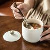 Керамическая кружка для тушения с крышкой, бытовая, водонепроницаемая, суповая чашка, чашка для парового яйца «Птичье гнездо», посуда, термостойкая, для супа, маленькая кастрюля для тушения