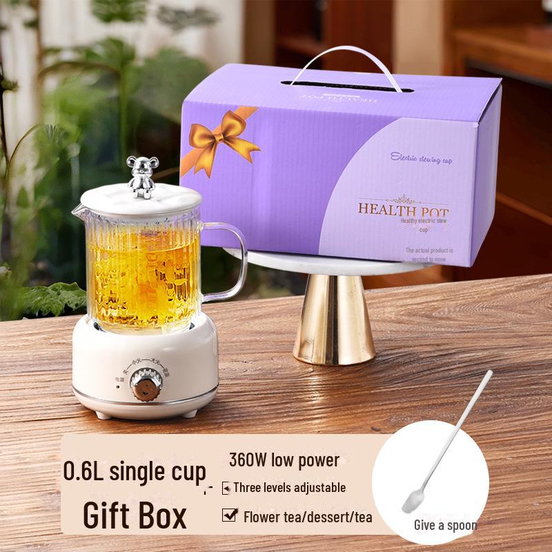 Мини-заварник с цветочным узором и чашка для здоровья — элегантный офисный подарок