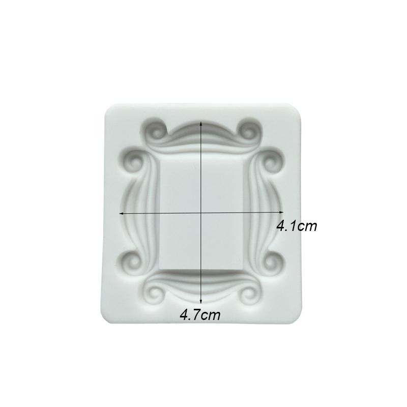 Po Frame Mirror Силиконовая форма Инструменты из смолы Сахарная поделка Форма для выпечки кексов Инструменты для украшения тортов из помадки