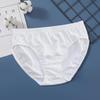 Женские белые шорты из 100% хлопка со средней посадкой, дышащие, однотонные, больших размеров