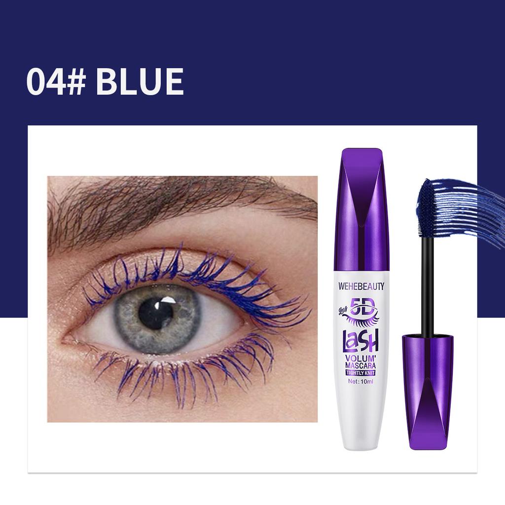 5D Mascara Black/Brown/White/Blue/Purple Mascara Holding Curling Thick Volume Waterproof Non Smudge Lengthening Mascara