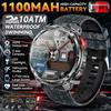 Новые мужские военные умные часы 1100 мАч с прочным аккумулятором, GPS, компасом, водонепроницаемостью 10 ATM, 1,7-дюймовым AMOLED-экраном, для активного отдыха и плавания