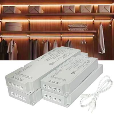 AC220V в DC12V/24V импульсный источник питания трансформаторы EU вилка домашнее освещение шкафы гардеробы светодиодная лента затемнение 36W-150W