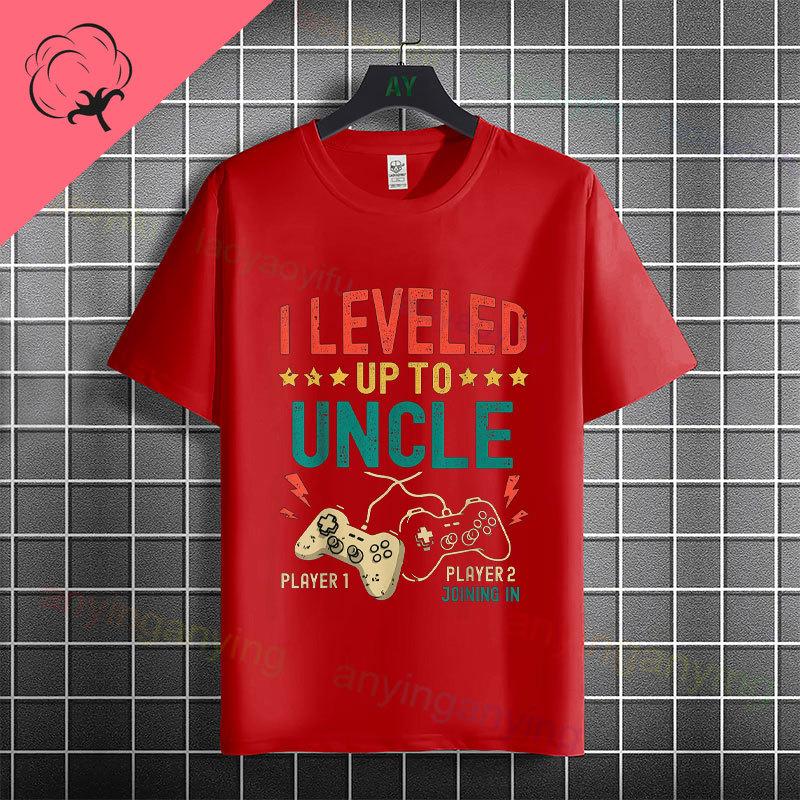 Unisexs Funny To Be An Uncle Again Slogan Tshirt Casual Fashion Streetwear 100 Cotton Short Sleeve Round Neck Tshirt