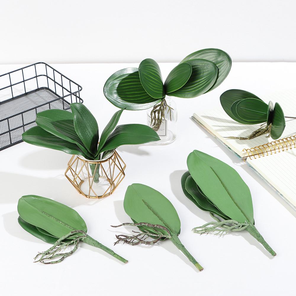 1 шт. Имитация листьев Фаленопсиса Лист Искусственные растения Пластиковая трава Цветы Листья орхидеи Свадьба Фестиваль Весна Домашний декор