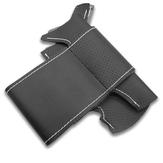 Автомобильный стайлинг чехол на руль кожаная отделка для Renault Logan 1 Sandero Symbol Clio Twingo 2 Lada Largus Nissan Almera 3 G15