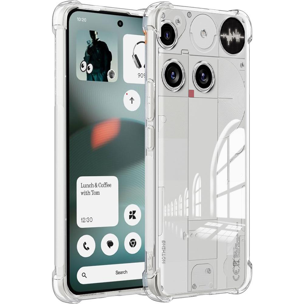 Чехол для Nothing Phone 3 5G Чехол Подушка безопасности Мягкий силикон Прозрачный Ударопрочный Задняя крышка Для Nothing Phone 3A Pro Защитный Funda