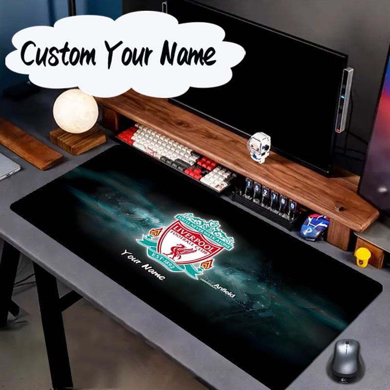 Custom Name Mouse pad Football Liverpool Crest Mouse pad, Gaming Mouse Pad, keyboard pad, Desk Decor for computer notebook Fan Birthday Gift