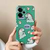 Cover Case For Oppo Realme 14T 14 14X Narzo 10 30 60 P3 C75x A5 Pro Cute Cartoon Dinosaur Pattern Liquid Silicone Anti Fingerprint Shell For Oppo Capa