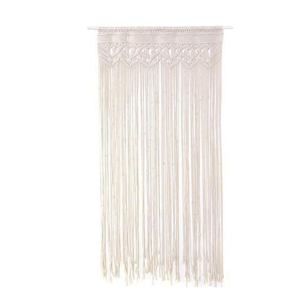 Boho Macrame Curtain Cotton Rope Handmade Wall Hanging Macrame Room Divider Doorway Curtain Wedding Backdrop for Home