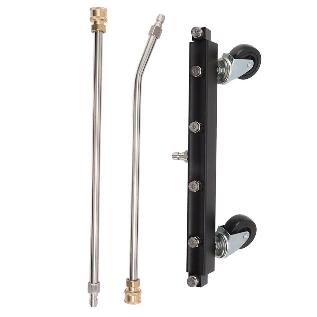 Мойка высокого давления для чистки днища с 6 насадками, 2 удлинительными трубками, щетка для мытья под автомобилем