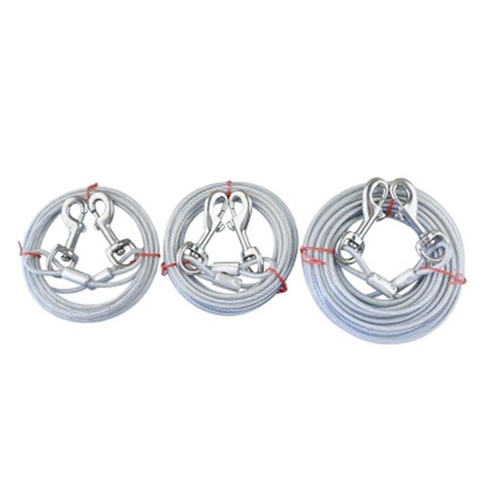 3m/10m Heavy Duty Tie Out Cable Leash with Metal Durable Steel Glue Coating Wire Traction Rope for Dogs Outdoor Cable Steel