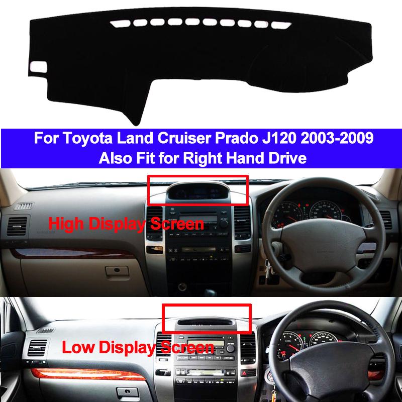 2-слойная коврик-чехол на панель приборов для автомобиля Toyota Land Cruiser Prado J120 2003 - 2008 2009 LHD RHD