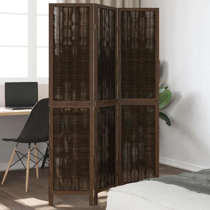 VidaXL Room Divider 3 Panels, Room Separator, Privacy Screen, Bedroom Living Room Screen, Dark Brown 358654