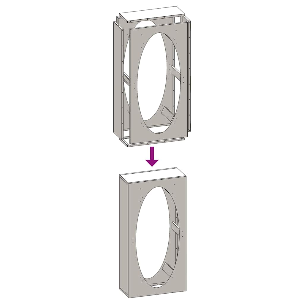 Firewood Rack Black 50x23x100 cm Cold Rolled Steel
