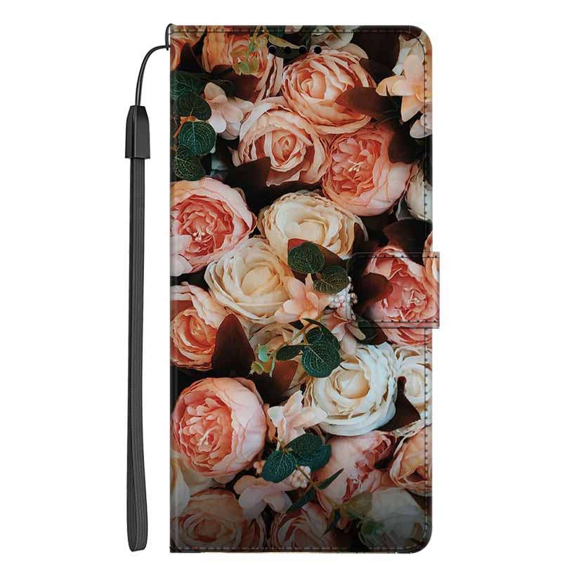Защитный Роскошный Кожаный Чехол-Книжка на Магните Для Xiaomi Mi 11 Ultra с Рисунком Цветка Ударопрочный Чехол-Обложка Capa