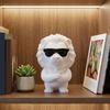 3D-печатная фигурка льва Забавная крутая статуэтка льва в солнцезащитных очках Коллекционный настольный орнамент для дома офиса Декор executive стола