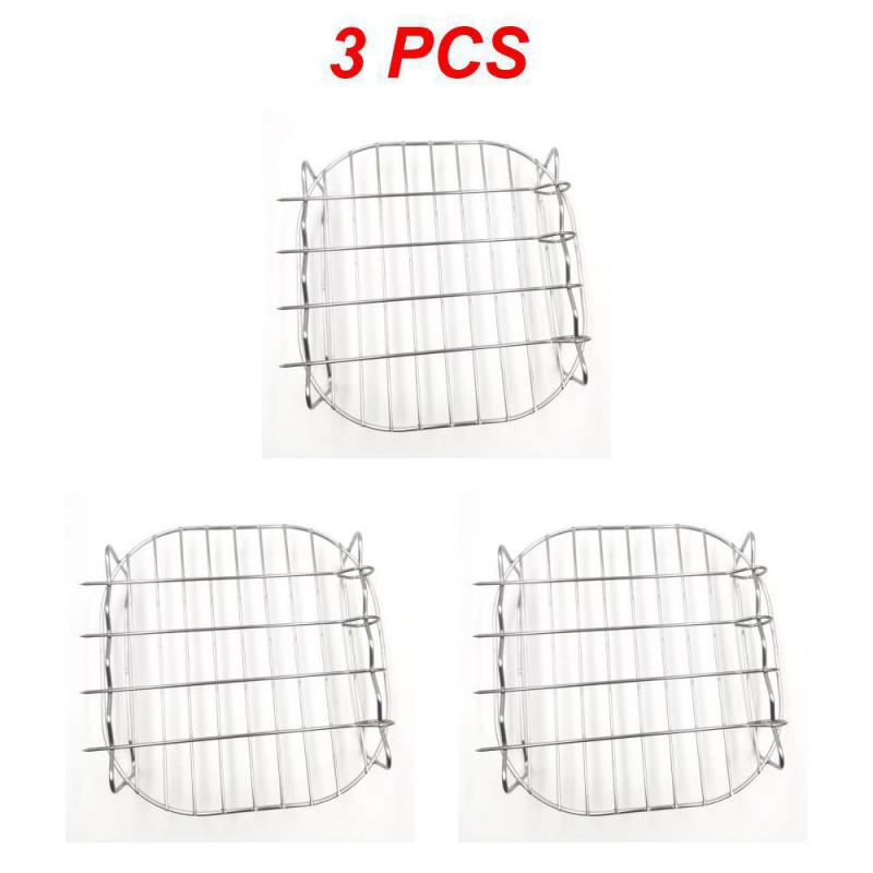 1/2/3 шт. Решетка для фритюрницы Ninja, двухслойная, из нержавеющей стали, прямоугольная, корзина для гриля, аксессуары для фритюрницы