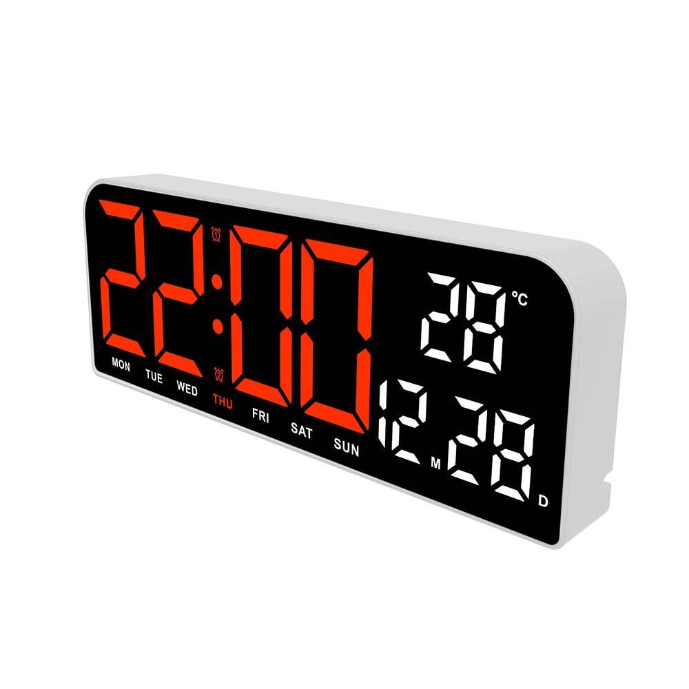 Настенные электронные часы Многофункциональные Температура Цифровые Светодиодные часы Голосовое управление Отображение даты Настольные часы