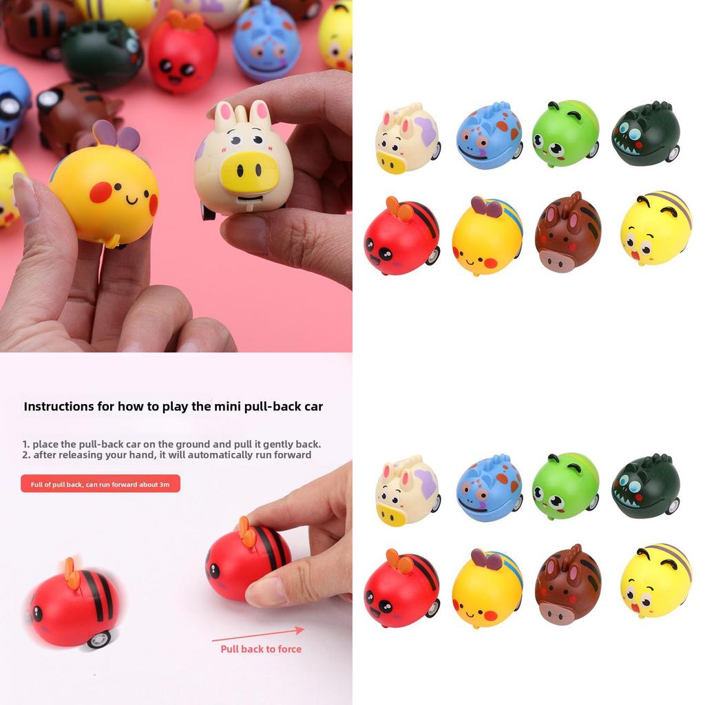 Childrens Cartoon Bunny Mini Pull Back Car With Animal Design For Kids Playroom Decor