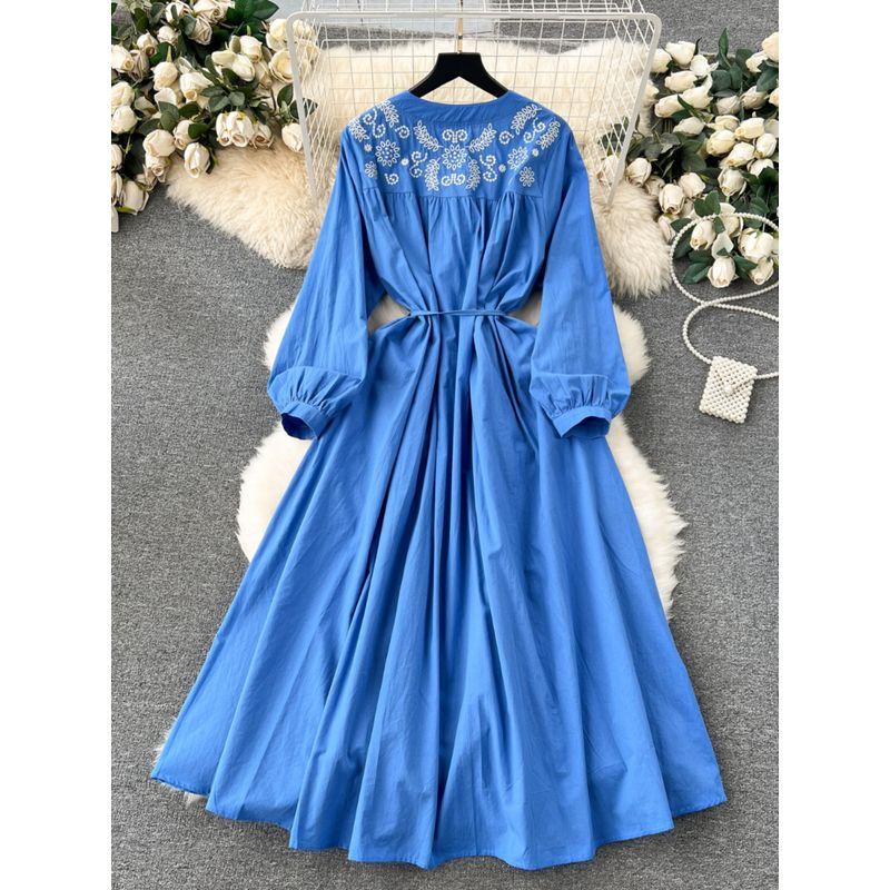 Dress Bohemia Retro Loose Big Hem Travel