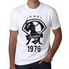 Men's Vintage Tee Shirt Graphic T Shirt Baseball Since 1976 White